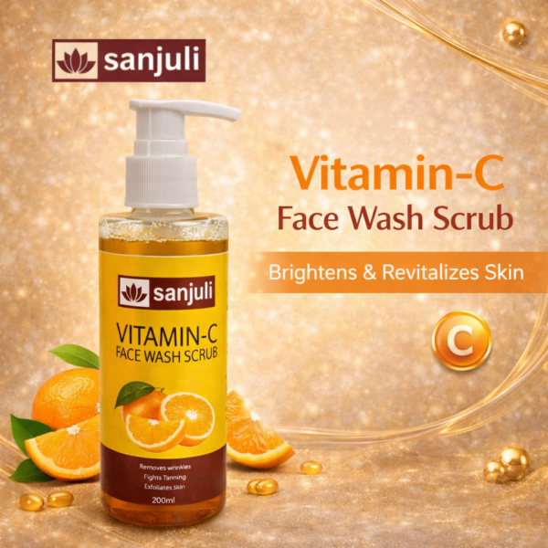 Sanjuli Vitamin C Face Wash with Scrub | Brightening & Deep Cleansing Face Wash