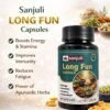 Sanjuli Long-Fun Capsules for Men | Energy, Stamina Boost & Performance Support | Ashwagandha, Shilajit & Herbal Blend | Booster Testosterone, Energy, Strength & Endurance for Men, 100% Natural 60 Capsules