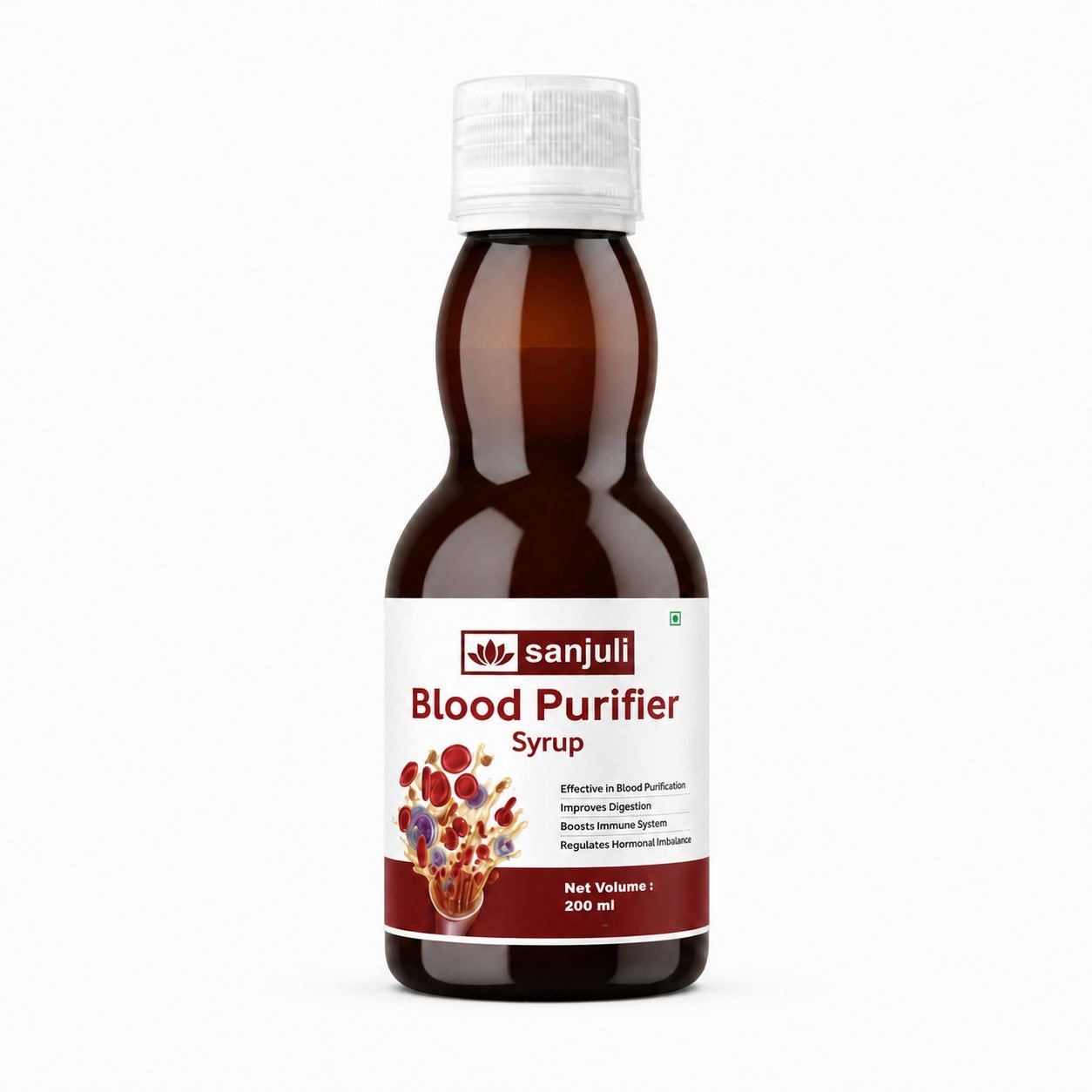 Sanjuli Blood Purifier Syrup – Natural Blood Cleanser & Immunity Booster | Supports Healthy Skin, Liver & Immunity | Ayurvedic Detox & Wellness Formula | 200ml